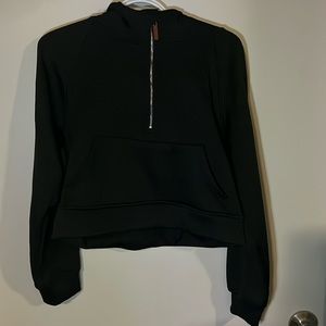 LASLULU Womens Hoodies Fleece Lined Collar Pullover 1/2 Zipper